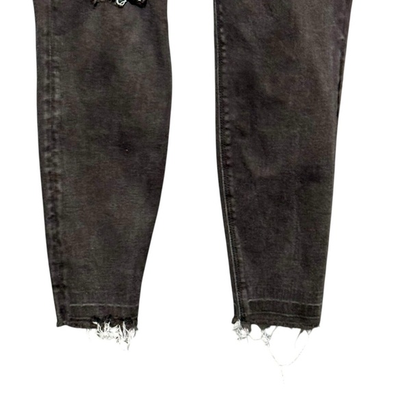 SPANX Vintage Black Distressed High Rise Stretchy Raw Hem Pull On Jeans Small - Picture 9 of 13